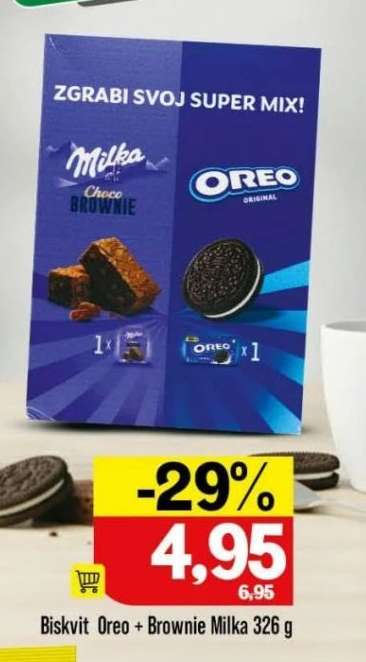 Biskvit Oreo + Brownie Milka