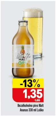 Bezalkoholno pivo Malt Ananas 330 ml Laško