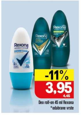 Deo roll-on 45 ml Rexona