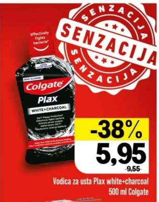 Vodica za usta Plax white+charcoal