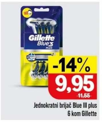 Jednokratni brijač Blue III plus 6 kom Gillette