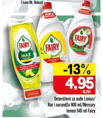 Deterdžent za sude Limun/Nar i narandža/Mercury lemon