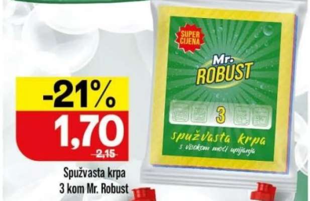Spužvasta krpa 3 kom Mr. Robust