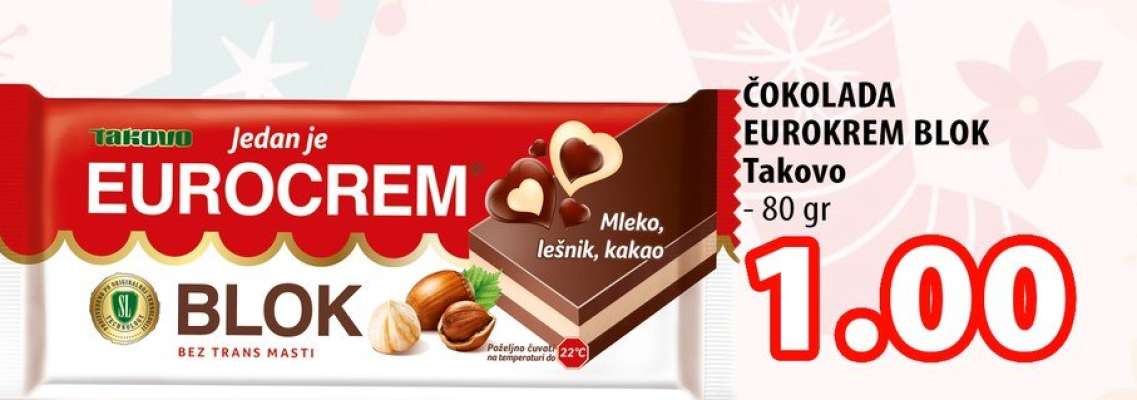 ČOKOLADA EUROKREM BLOK