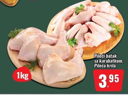 Pileći batak sa karabatkom, Pileća krila