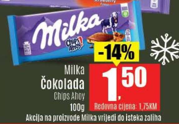 Milka Čokolada Chips Ahoy