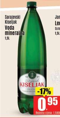 Sarajevski kiseljak Voda mineralna