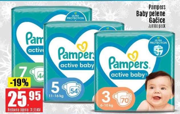 Pampers Baby pelene Gaćice Jumbo pack