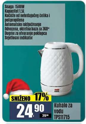 Kuhalo za vodu TPS11715