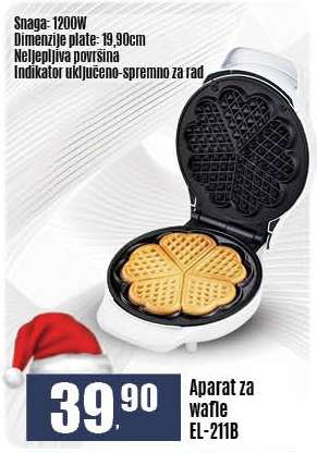 Aparat za waffle EL-211B