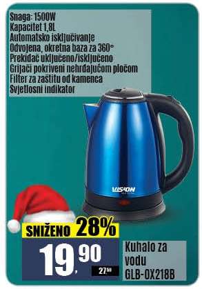 Kuhalo za vodu GLB-OX218B