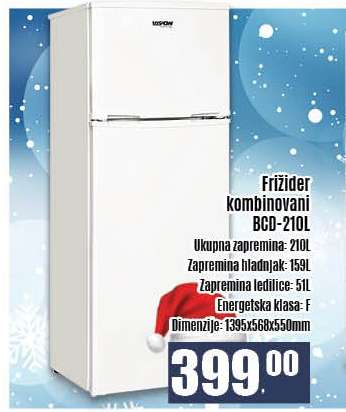 Frižider kombinovani BCD-210L
