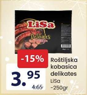 Roštiljska kobasica delikates