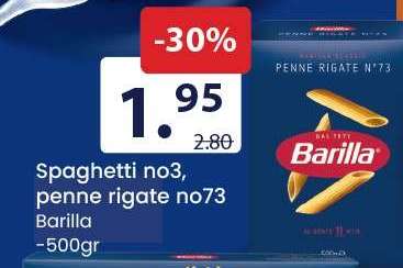 Spaghetti no3, penne rigate no73