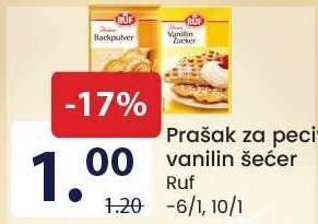Prašak za pecivo, vanilin šećer