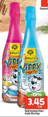 Dječiji Šampanjac Višnja / Grožđe 750 ml Yippi
