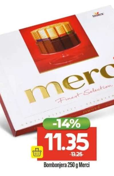 Bombonjera 250 g Merci