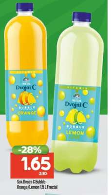 Sok Dvojni C Bubble Orange/Lemon