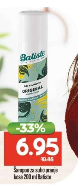 Šampon za suho pranje kose 200 ml Batiste