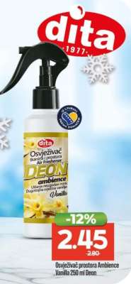 Osvježivač prostora Ambience Vanilla 250 ml Deon