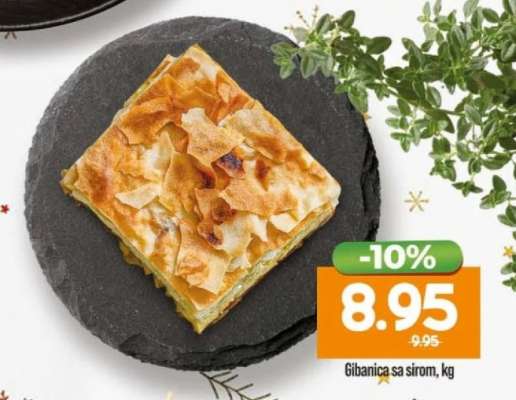 Gibanica sa sirom, kg