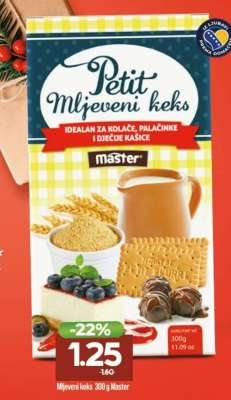 Mljeveni keks 300 g Master