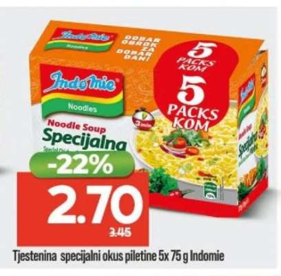 Tjestenina specijalni okus piletine 5x 75 g Indomie