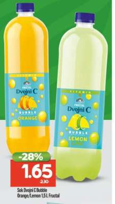 Sok Dvojni C Bubble Orange/Lemon