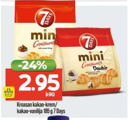 Kroasan kakao-krem/kakao-vanilija 185 g 7 Days
