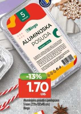 Aluminijska posuda s poklopcem