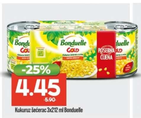 Kukuruz šećerac 3x212 ml, Bonduelle
