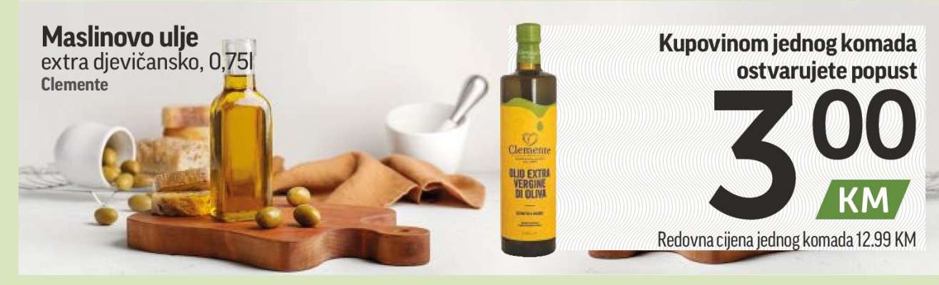 Maslinovo ulje extra djevičansko, 0,75l Clemente