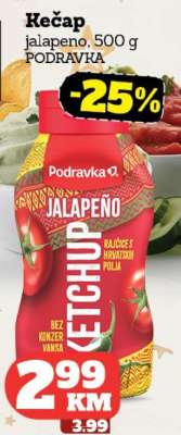 Kečap jalapeno, 500 g PODRAVKA