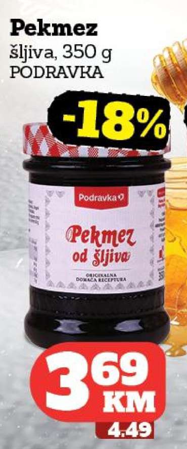Pekmez šljiva, 350 g PODRAVKA