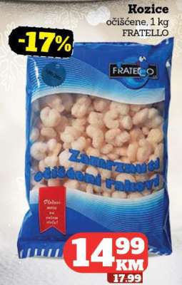 Kozice očišćene, 1 kg FRATELLO