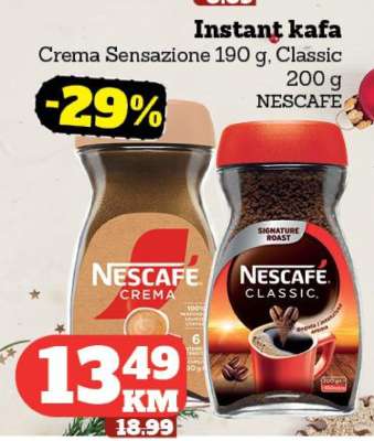 Nescafe Crema Sensazione 190 g, Classic 200 g
