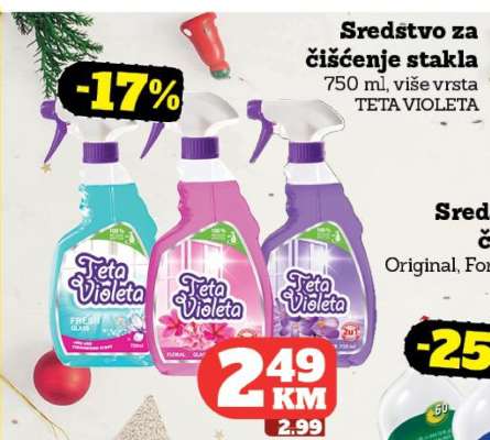 Teta Violeta Sredstvo za čišćenje stakla