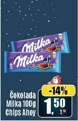 Čokolada Milka 100g Chips Ahoy