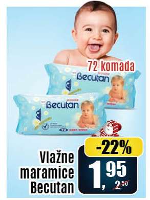 Vlažne maramice Becutan