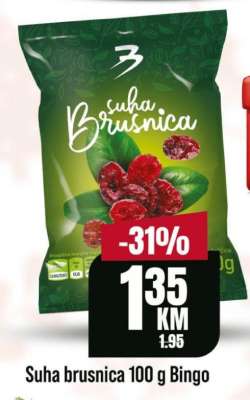 Suha brusnica 100 g Bingo