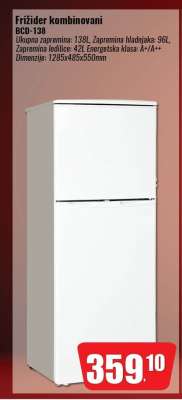 Frižider kombinovani BCD-138