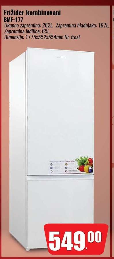 FRIŽIDER KOMBINOVANI BMF-177