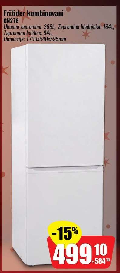 Frižider kombinovani GN278