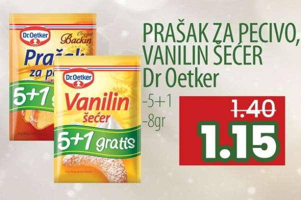 Prašak za pecivo, vanilin šećer