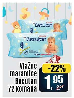 Vlažne maramice Becutan