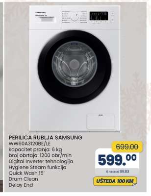 PERILICA RUBLJA SAMSUNG WW60A3120BE/LE