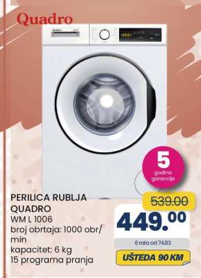 PERILICA RUBLJA QUADRO WM L 1006