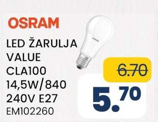OSRAM LED ŽARULJA VALUE CLA100