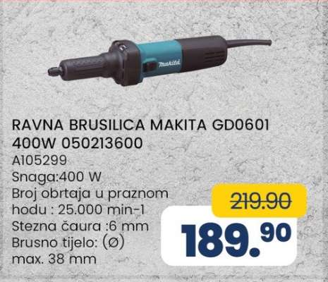 RAVNA BRUSILICA MAKITA GD0601