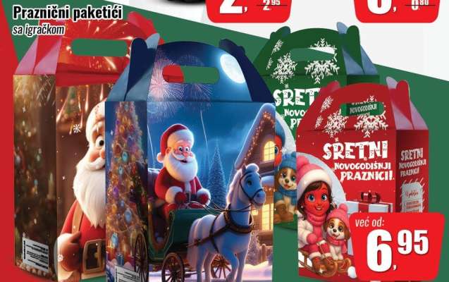 Praznični paketići sa igračkom